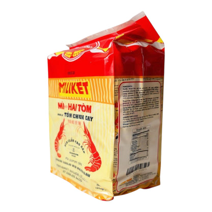 MILIKET Instant Noodles – Sour & Hot Flavor/Mi Tom Chua Cay - 10 packs x 75g