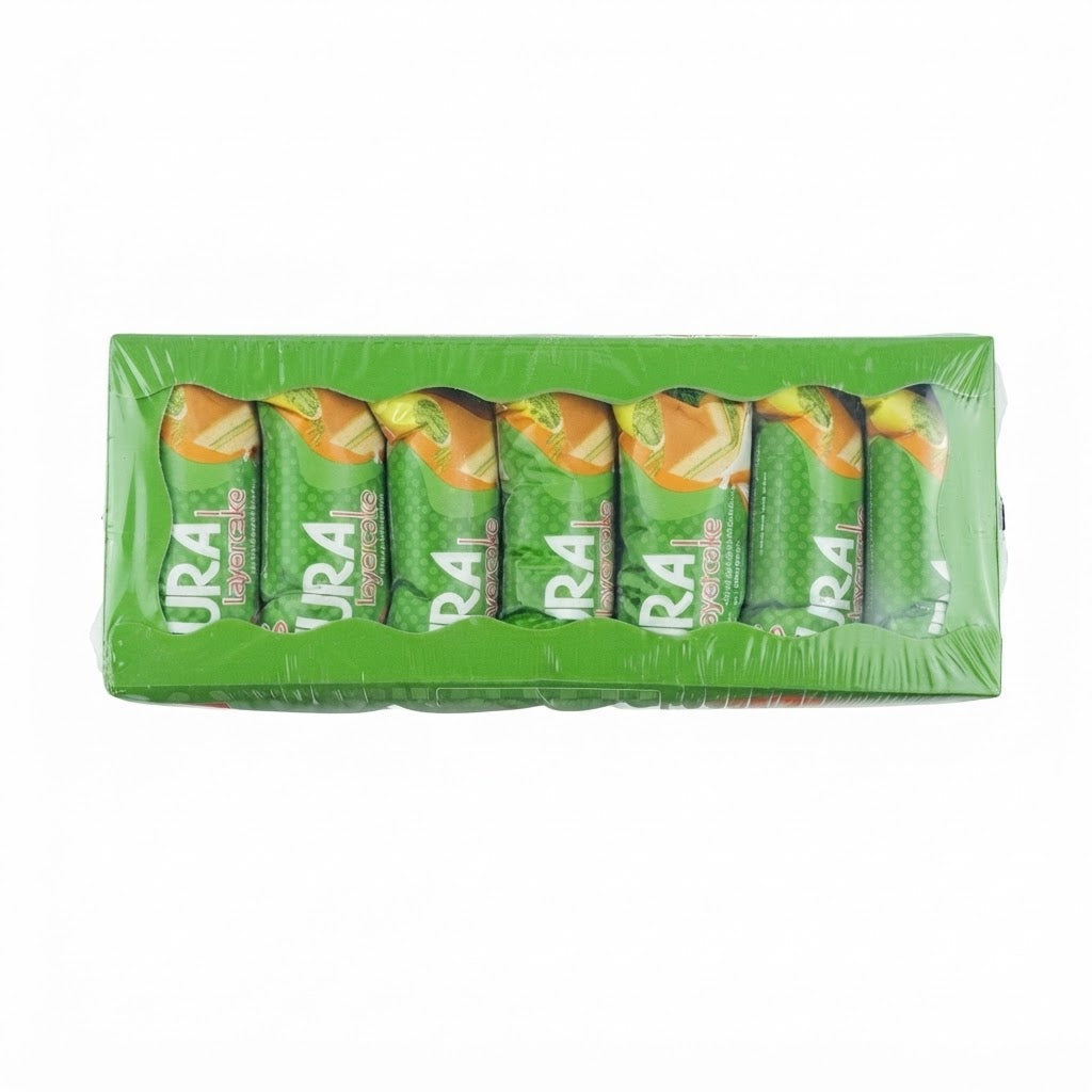 Hura Layercake Pandan Flavor/Banh Bong Lan Kem – 10.58 oz (300g)