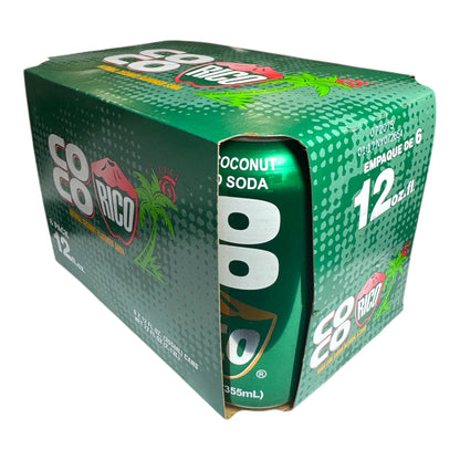 COCO RICO Natural Coconut Flavored Soda/Nuoc Ngot Huong Dua Tu Nhien - Pack of 6