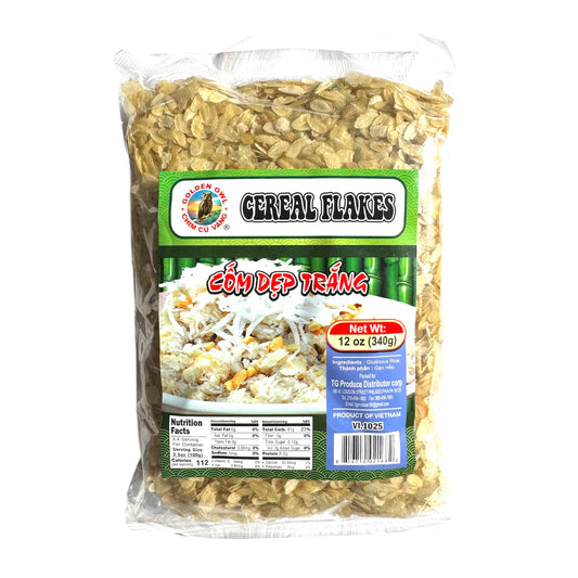 Golden Owl - White Flattened Rice Flakes/Com Dep Trang 12oz (340g)