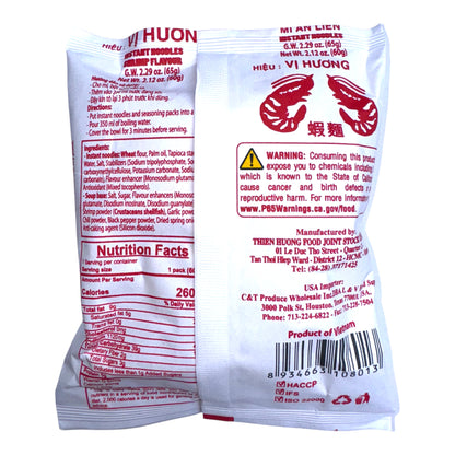Vi Huong - Shrimp Flavor Instant Noodle - Combo 10 pack x 60g
