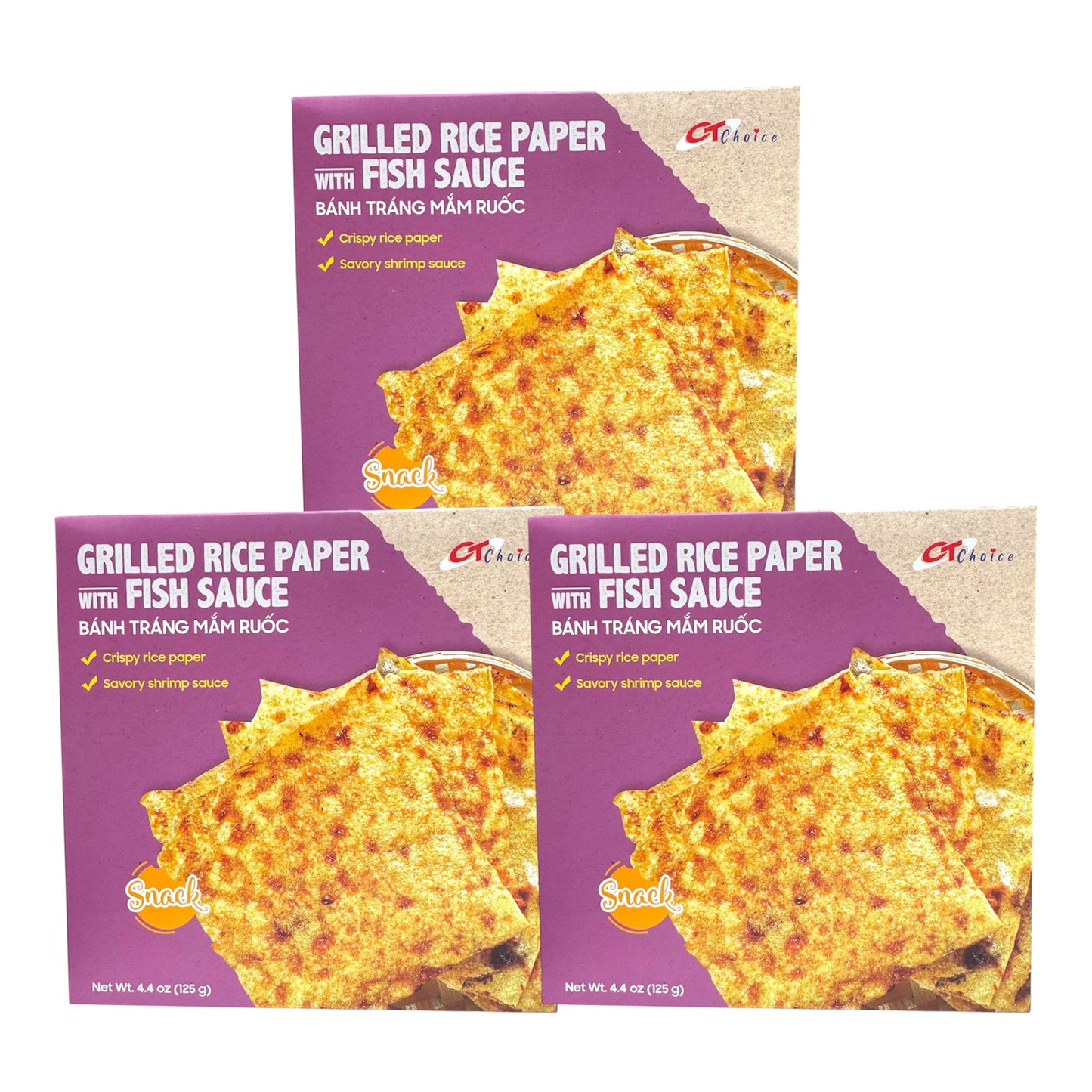 Grilled Rice Paper with Fish Sauce/Banh Trang Mam Ruoc Nuong – 4.4 oz (125 g) - Pack of 3 1 each