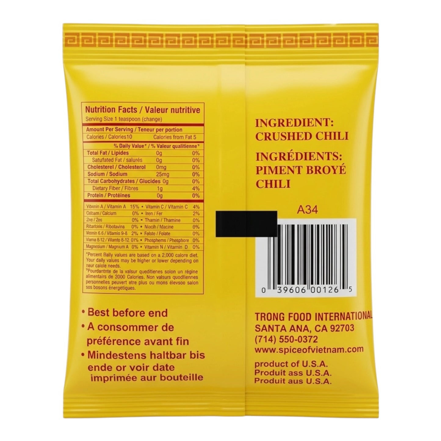 [Kim Tu Thap] Crushed Chili/Ot Mieng – 2 oz