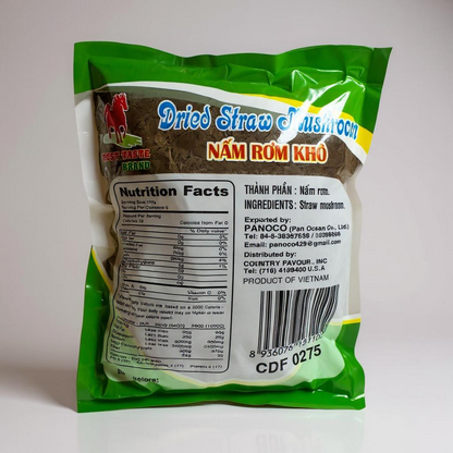 Dried Straw Mushroom - Nấm Rơm Khô 3.5 oz