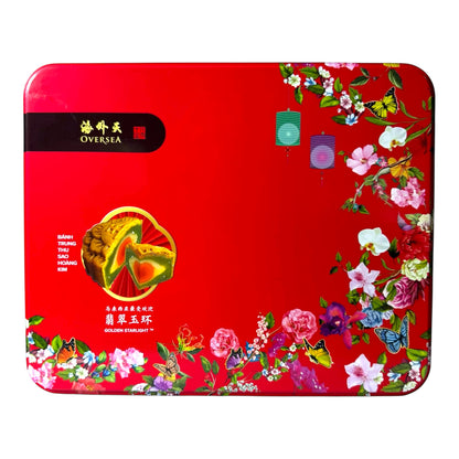Malaysian Mooncake with Salted Egg Yolk 740g/Banh Trung Thu Hat Sen Tra Xanh Trung Muoi - 740g