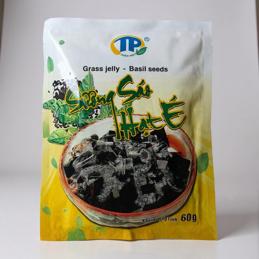 Grass Jelly - Basil Seeds (Suong Sao Hat E) – 60g