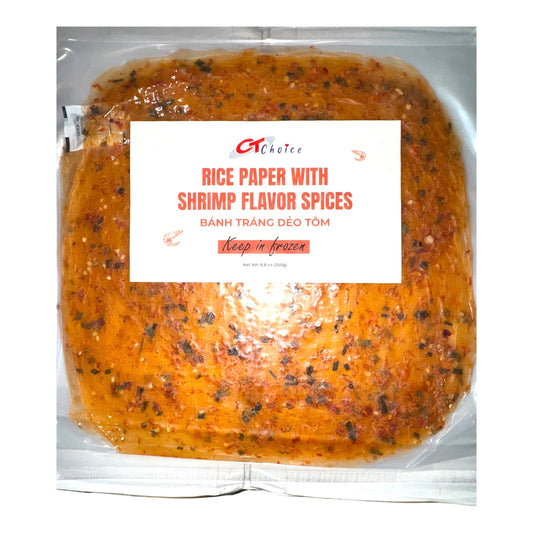 CT Choice -  Rice Paper with Shrimp Flavor Spices/Banh Trang Deo Tom - 250g