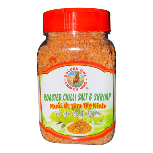 ROASTED CHILLI SALT & SHRIMP – MUỐI ỚT TÔM TÂY NINH (Golden Owl) – 7 oz