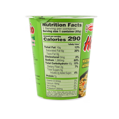 Hao Hao Vegetarian Flavor Cup Noodles 65g (2.3 oz)
