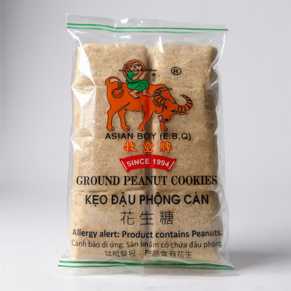 Asian Boy Ground Peanut Cookies | Kẹo đậu phộng cán 5.6 oz (160g)