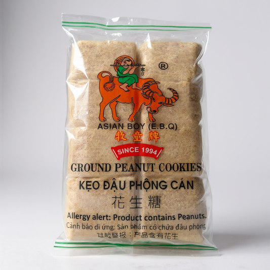 Asian Boy Ground Peanut Cookies | Kẹo đậu phộng cán 5.6 oz (160g)