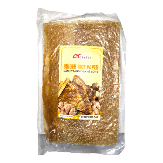 CT Choice -  Ginger Sesame Rice Paper/Banh Trang Deo Me Gung - 250g