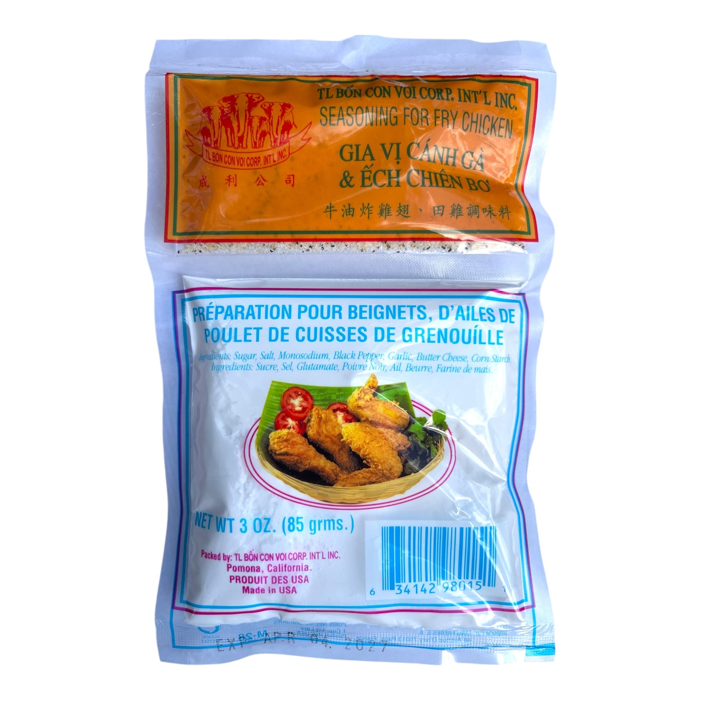 Thanh Loi-Seasoning for Fry Chicken - Gia vị Cánh Gà/Ếch Chiên Bơ 3 oz