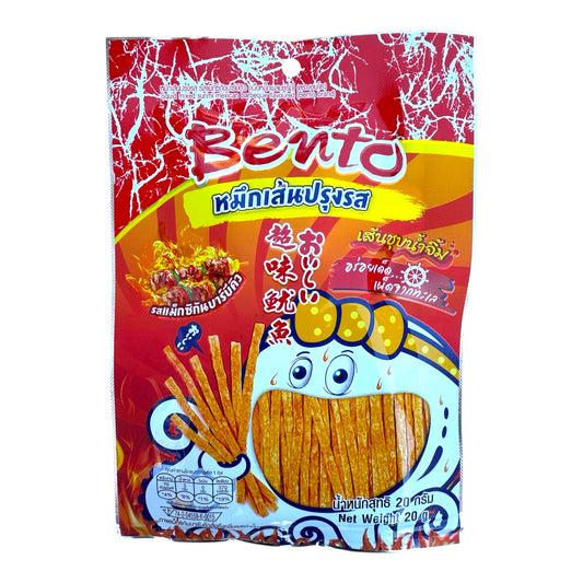 BENTO-SQUID MIXED SURIMI SPICY BBQ FLAVOURED/SNACK MỰC VỊ BBQ CAY - 0.7 OZ (20g)