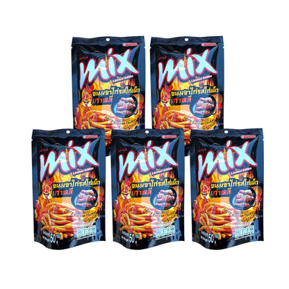 VFOODS MIX SPICY KOREAN CHICKEN BISCUIT STICKS/Banh Quy Vi Ga Cay Han Quoc - Combo 5 packs x 50g