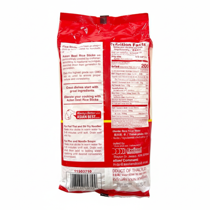 Asian Best Rice Noodle Sticks Size XL - Banh Pho Kho - 1 lb