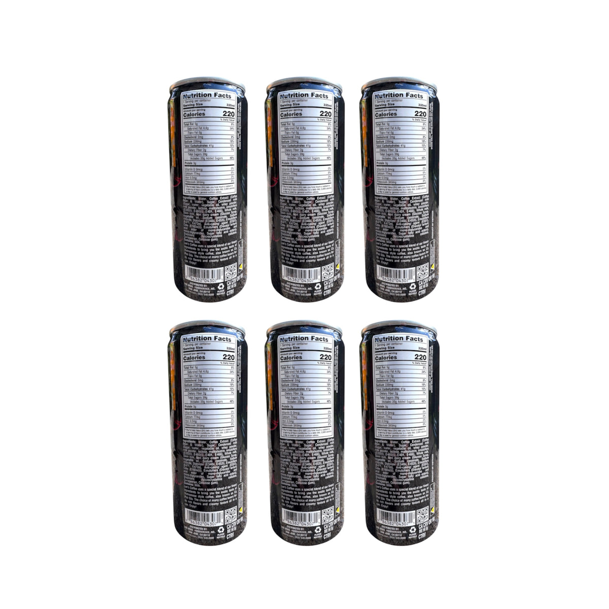 Lees's Coffee Ca Phe Sua Premium Cafe Latte - Pack of 6 (320ml x 6 can)