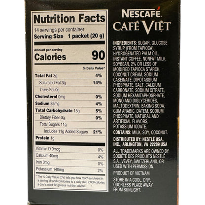 NESCAFÉ Café Việt – Milky Iced Coffee (14 sticks, 280g)