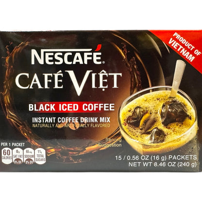 Nescafe Cafe Viet Black Iced Coffee - 15 packets x 16g