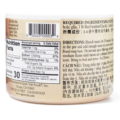 Quốc Việt Beef Flavored "Pho" Soup Base (Cốt Phở Bò) - 10oz