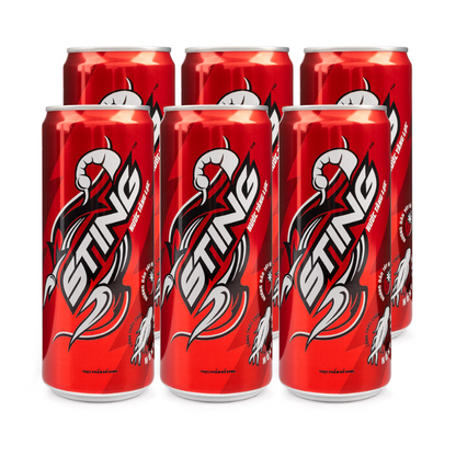 Sting Energy Drink, Strawberry (Nước Tăng Lực Sting Dâu) - 6 cans