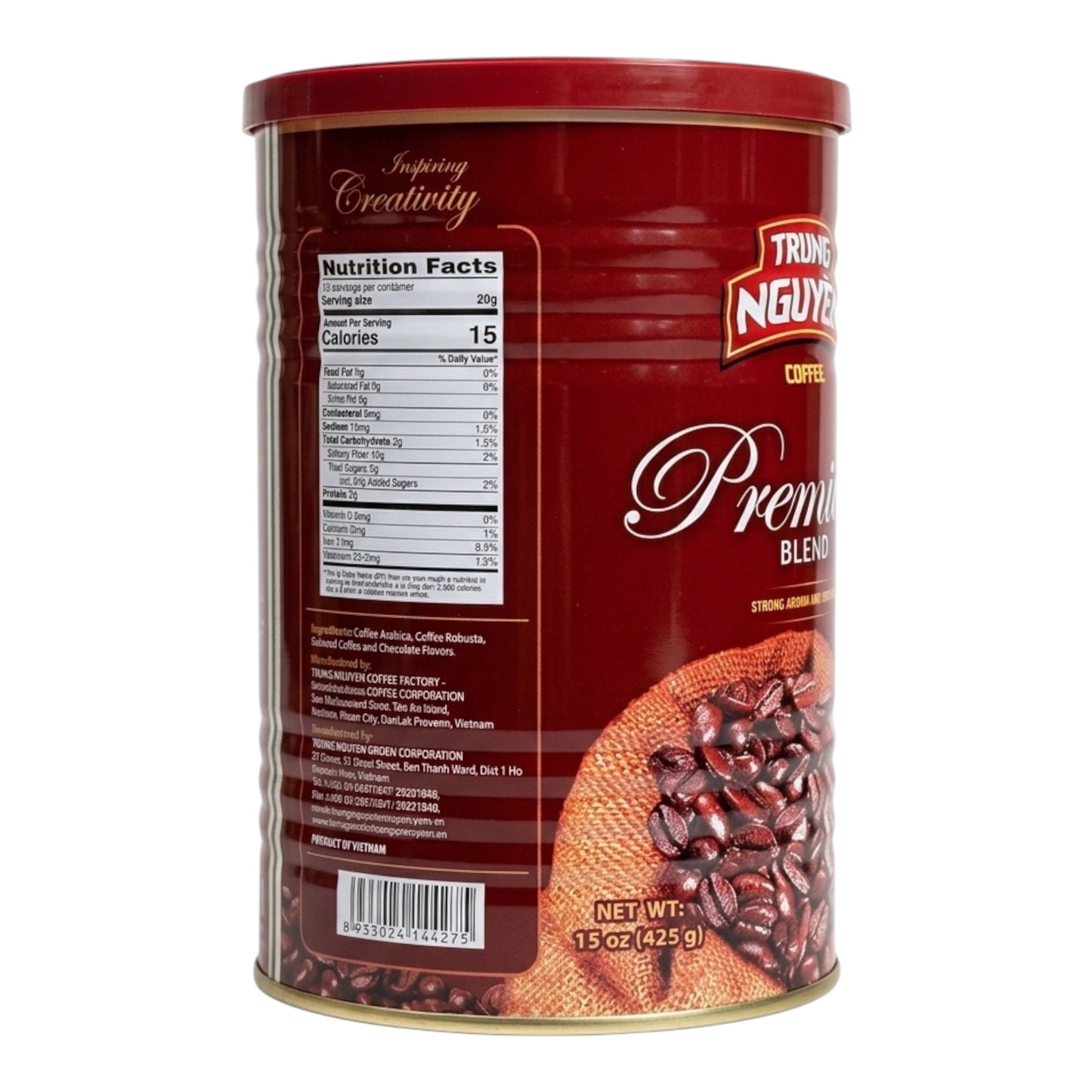 Trung Nguyen Premium Blend Ground Coffee/Ca Phe Trung Nguyen Thuong Hang