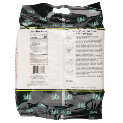 Three Ladies Brand Vietnamese Rice Vermicelli Bún Tươi Việt Nam - 2 lbs