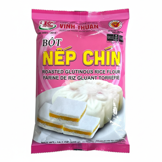 Vinh Thuan-Roasted Glutinous Rice Flour/Bot Nep Chin - 14.1 Oz (400g)