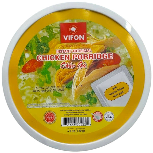 Vifon Instant Chicken Porridge Bowl (Cháo Gà) - 4.2 oz