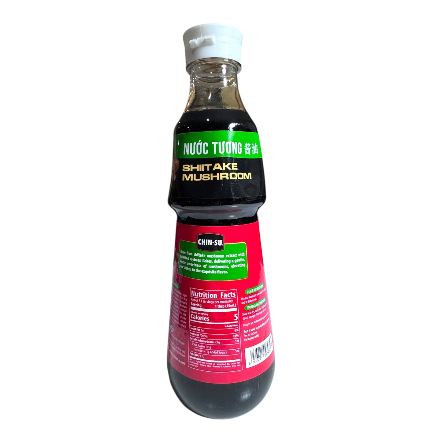 CHIN-SU Shiitake Mushroom Soy Sauce/Nuoc Tuong Nam Shiitake - 500ml