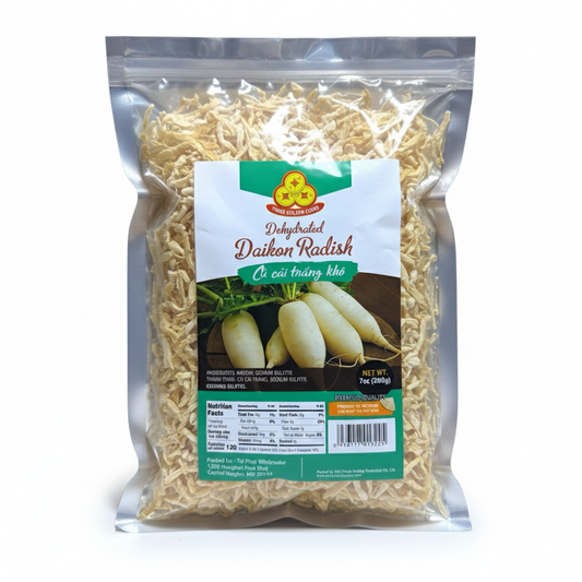 Dehydrated Daikon Radish/Cu Cai Trang Kho - 7 Oz (200g)