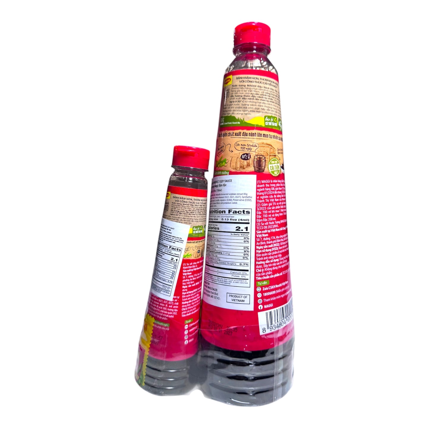 MAGGI Soy Sauce – Rich & Thick (Bundle Pack) | Combo Nuoc Tuong Dau Nanh Dam Dac - 700ml + 200ml