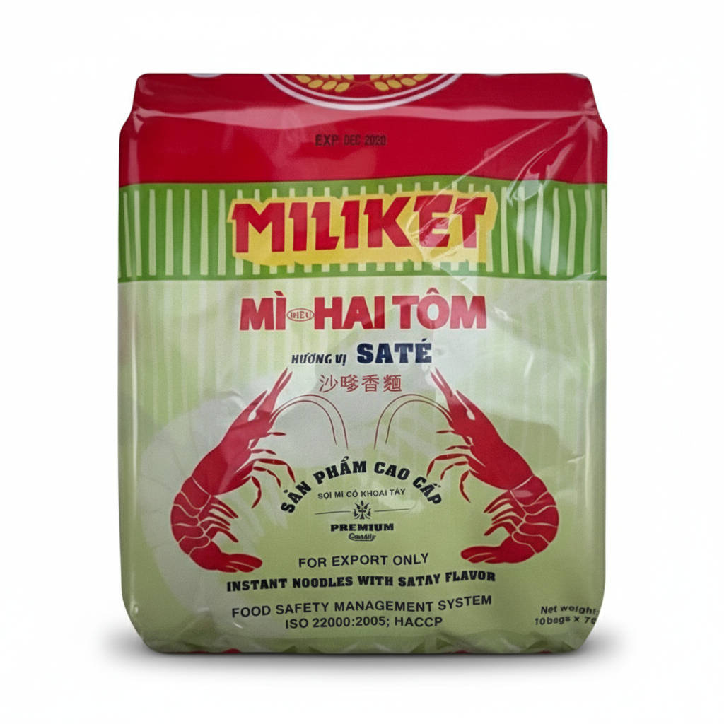 MILIKET Instant Noodles – Satay Flavor/Mi SaTe - 10 packs x 75